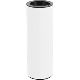 Wagner Möbelbein/Systemrohr TENO - Ø 30 x 87 mm, individuell kombinierbar, Stahl, weiß, Tragkraft 50 kg - 12161201