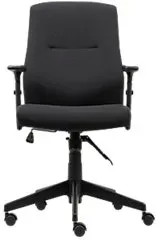 Viking Realspace Stanley Bürostuhl Kniewippmechanik Stoff Höhenverstellbare Armlehne Höhenverstellbarer Sitz Schwarz 110 kg 675 x 680 x 1.075 mm