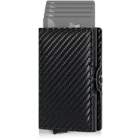 AISIR Wallet, Slim Wallet, Geldbörse Herren, Mini Geldbeutel Herren und Damen mit RFID, Geldbeutel Herren(schwarz)