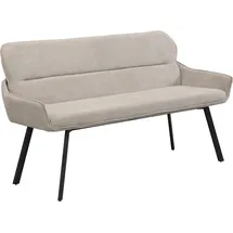 byLIVING Bank RICO/Webstoffbezug, Gestell in 140 x H 90 x T 62 cm taupe,