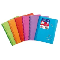 322601C Heft mit Register Koverbook mit Doppelspiral, 9 x 14 cm, kariert, 50 ...