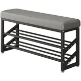 Hti-Living Schuhregal 100 x 50 x 30 cm 2 Ebenen / grau