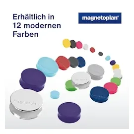 Magnetoplan Ergo-Magnete, Large silber Pack a 10 Stück