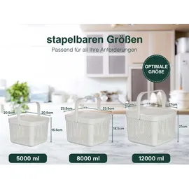 uandu home Aufbewahrungsbox 3er Set weiß