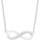 s.Oliver Silberkette »Infinity/Unendlichkeit« mit Infinity Anhänger für Damen, Zirkonia (synth.), silberfarben