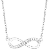 s.Oliver Silberkette »Infinity/Unendlichkeit« mit Infinity Anhänger für Damen, Zirkonia (synth.), silberfarben