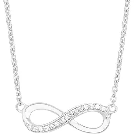 s.Oliver Silberkette »Infinity/Unendlichkeit« mit Infinity Anhänger für Damen, Zirkonia (synth.), silberfarben