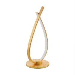 Eglo LED Tischleuchte MIRAFLORES gold weiß 14W 3000K Warmweiß mit Kabelschalter