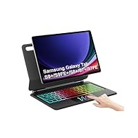 IVEOPPE Samsung Galaxy Tab S9 Fe Plus Hülle mit Tastatur - Samsung Galaxy Tab S9 Plus Tastatur, Magic-Stand Tastatur Hülle für Samsung Tab S9 FE+/S9+/S8+/S7+ 12.4 Zoll 2023, Multi-Touch-Trackpad