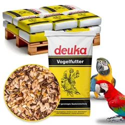 deuka Papagei 12x15kg - Alleinfutter für Kakadus, Aras, Amazonen und Graupapageien