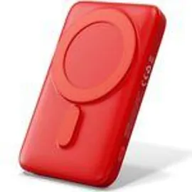 Viesta Viesta® Classic Powerbank 10.000 mAh Rot – 22,5 W Schnellladen, Pd 20w, 15 W kabelloses Laden, USB-C In/out, Usb-a, Lightning, Magnetfunktion - Rot