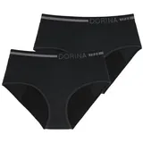DORINA Periodenslip 2er-Pack für mittlere bis starke Menstruation schwarz XXL