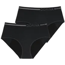 DORINA Periodenslip 2er-Pack für mittlere bis starke Menstruation schwarz XXL