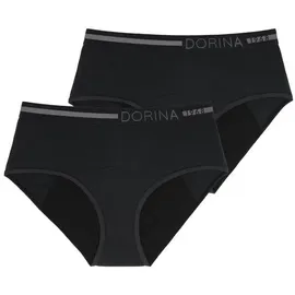 DORINA Periodenslip 2er-Pack für mittlere bis starke Menstruation schwarz XXL