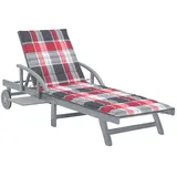 vidaXL Sonnenliege 200 x 68 x 86 cm Grau