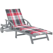 vidaXL Sonnenliege 200 x 68 x 86 cm Grau