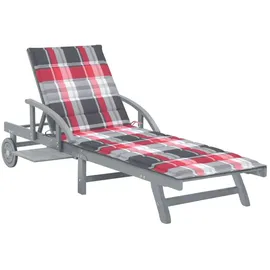 vidaXL Sonnenliege 200 x 68 x 86 cm Grau