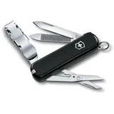 Victorinox Taschenmesser, Nail Clip 580, Multitool, Maniküre, Pediküre, 8 Funktionen, Kleine Klinge, Nagelfeile, schwarz