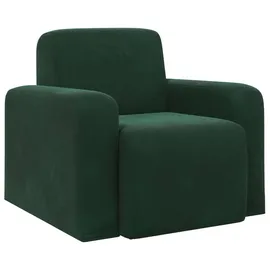 vidaXL Relaxsessel Dunkelgrün Samt 47,5 x 69 x 69 cm Grün mit Rollen