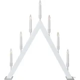 Star Trading Weihnachtsbeleuchtung, Kerzenleuchter Vind 7-flammig, Holz, Weiß - (L)63 x (B)55,5 cm | Gr.: onesize