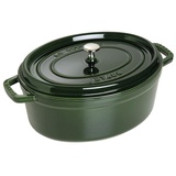 Staub Cocotte 31 cm oval basilikumgrün