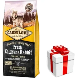 Carnilove Fresh Chicken Kaninchen Adult 12 kg + Überraschung für den Hund
