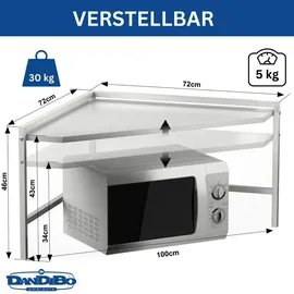 DanDiBo Ambiente Eckregal 72 x 46 x 72 cm Weiß