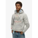 Superdry Vl Heritage Relaxed Kapuzenpullover College Grey Marl 3XL