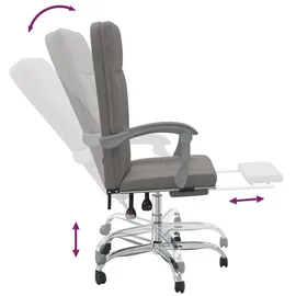 vidaXL Bürostuhl mit Liegefunktion Taupe