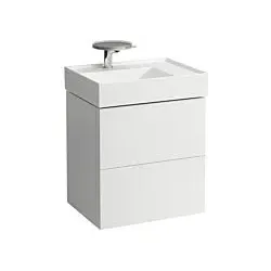 LAUFEN Kartell Waschtisch-Unterschrank H4075580336401 58x60x45cm, 2 Schubladen, weiß matt