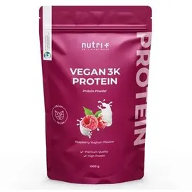 Nutri +  Vegan 3K Protein Himbeer Joghurt Pulver 1000 g
