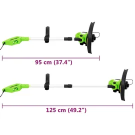 vidaXL Rasentrimmer mit Teleskopstiel 29 cm 550 W