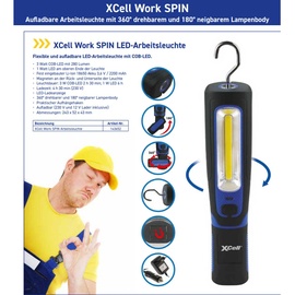 XCell Worklight Spin LED Arbeitsleuchte akkubetrieben 3W 280lm