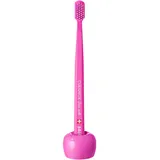 Curaprox Zahnbürsten-Halter, Zahnbürsten-Fuss aus Keramik, pink, 1 Stück