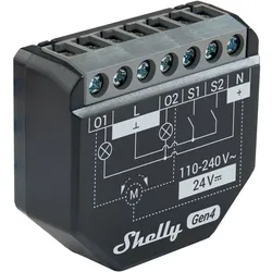 SHELLY WLAN-Schaltaktor 2PM Gen4, 2 Kanal, WLAN, Matter, Bluetooth