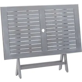 vidaXL Gartentisch 120 x 70 x 75 cm grau klappbar