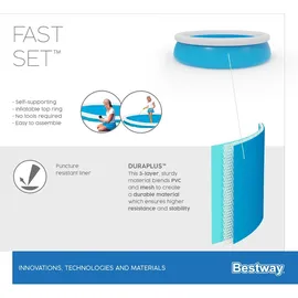 BESTWAY Fast Set 366 x 76 cm inkl. Filterpumpe 57274