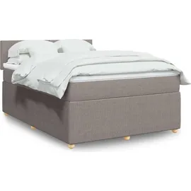 vidaXL Boxspringbett 160 x 200 cm Taupe
