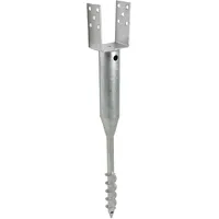 Trutzholm U-Profil Bodenhülse zum Einschrauben 10x10cm 86,5cm Länge feuerverzinkt für Vierkanthölzer 100 Mm