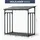 deluke Kaminholzregal Außen mit Dach Metall 140 x 70 x 145 cm Grau