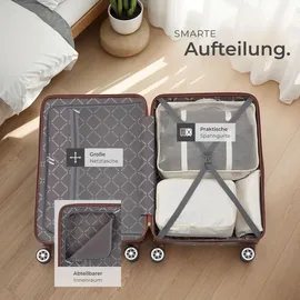 Tectake Madison 4-Rollen 76 cm / 90 l grau/silber