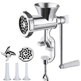 Manuelle Fleischmühle Größe 10 handbetriebene Fleischmahlmaschine mit Tischklemme Tragbarer Fleischwolf Manueller Fleischwolf Aus Aluminiumlegierung Für Schweinefleisch, Hühnerfleisch, Pfeffer