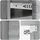 vidaXL Nachtschrank Wandmontierter Nachttisch 49 x 34,5 x 20 cm Grau
