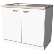 Flex-Well Unterschrank Spülenunterschrank 100 x 0 x 0 cm Weiß