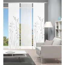 VISION S Schiebegardine VISION S "GRASIL 3er SET" Gr. 1, grau, B:60cm H:260cm, Polyester, Gardinen, Bambus-Optik, Digital bedruckt