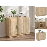 vidaXL Sideboard Sonoma-Eiche 92x35x75 cm Holzwerkstoff