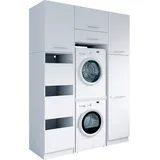 laundreezy Mehrzweckschrank-Set 168 x 238 x 68 cm Weiß