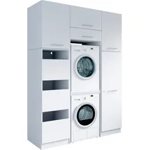 laundreezy Mehrzweckschrank-Set 168 x 238 x 68 cm Weiß
