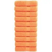 VidaXL Premium-Duschtücher solund 10 Stk. Orange 70x140 cm 600