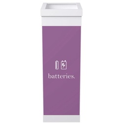 Paperflow Abfallbehälter weiß 60 L - für Batterien weiß